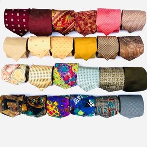 BRIONI Italian Tie Silk Red Orange Yellow Gold Green Blue Grey Silver